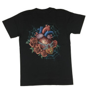 Camiseta calavera corazón