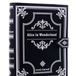 Bolso libro Alicia en el País de las Maravillas Bolso con forma de libro con una impresión de la portada del libro: "Alicia en el país de las maravillas" de Lewis Carroll. Se puede usar tanto colgado de forma vertical como horizontal El bolso es muy rígido, sólido y duradero. El contorno del libro y la correa presentan también impresiones. El bolso se cierra con dos imanes junto con una cremallera por más seguridad.